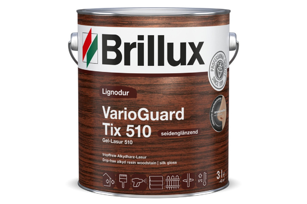 Brillux Lignodur VarioGuard Tix 510 (Gel-Lasur) / 3 Liter 8415 palisander