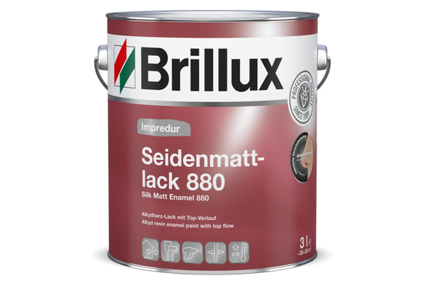 Brillux Impredur Seidenmattlack 880 / 750 ml 9010 reinwei