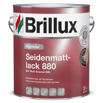 Brillux Impredur Seidenmattlack 880 / 3 Liter 9010 reinweiß