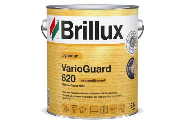 Brillux Lignodur VarioGuard 620 (Flchenlasur) / 3 Liter 9510 kalkwei
