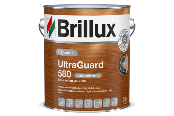 Brillux Lignodur UltraGuard 580 (Dauerschutzlasur) / 3 Liter 8411 kastanie