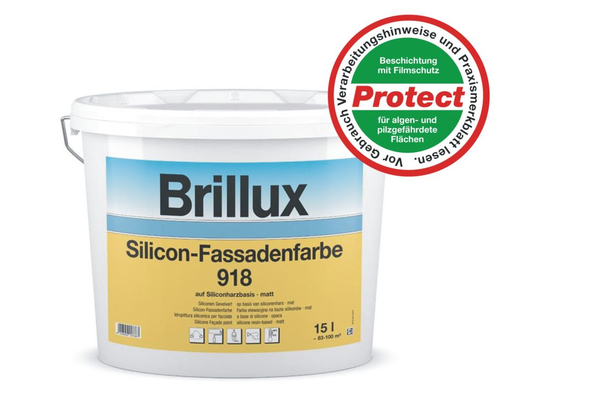 Brillux Silicon-Fassadenfarbe 918 / 10 Liter Protect 0095 wei