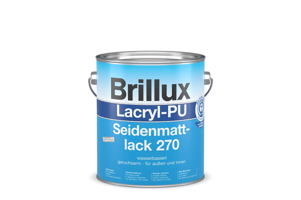 Brillux Lacryl-PU Seidenmattlack 270 3 Liter 7035 lichtgrau