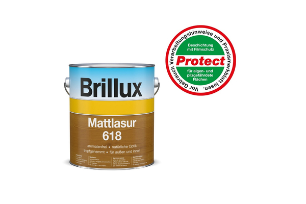 Brillux Mattlasur 618 3 Liter Protect 8410 nussbaum