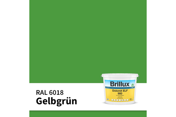Brillux Dolomit ELF 900 2,5 Liter RAL 6018 - Gelbgrn